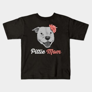 Pittie Mom T-Shirt, Pit Bull Mom Shirt, Pitbull Mama Tee, Dog Mom T-Shirt, Pitbull Lover Shirt, Cute Pitbull Shirt, Pittie Girl Shirt Kids T-Shirt
